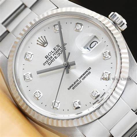 mens rolex datejust white gold